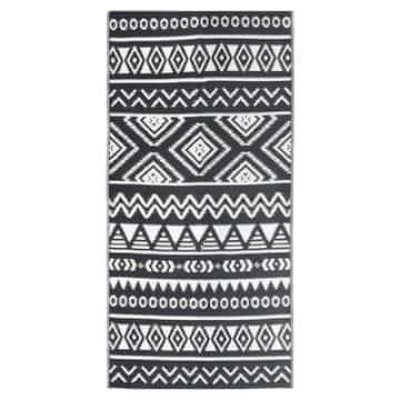 Vidaxl Zunanja preproga ARAKIL črna 80x150 cm PP