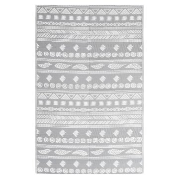 Vidaxl Zunanja preproga ARAKIL siva 160x230 cm PP