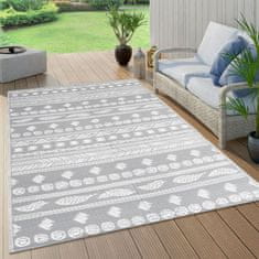 Vidaxl Zunanja preproga, siva, 120x180 cm, PP