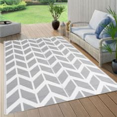 Vidaxl Zunanja preproga, siva, 120x180 cm, PP
