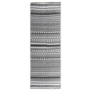 Vidaxl Zunanja preproga ARAKIL črna 80x250 cm PP