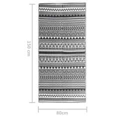 Vidaxl Zunanja preproga, črna, 80 x 250 cm, PP