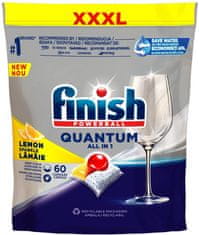 Finish Quantum All in 1 kapsule za pomivalni stroj Lemon Sparkle, 60 kosov