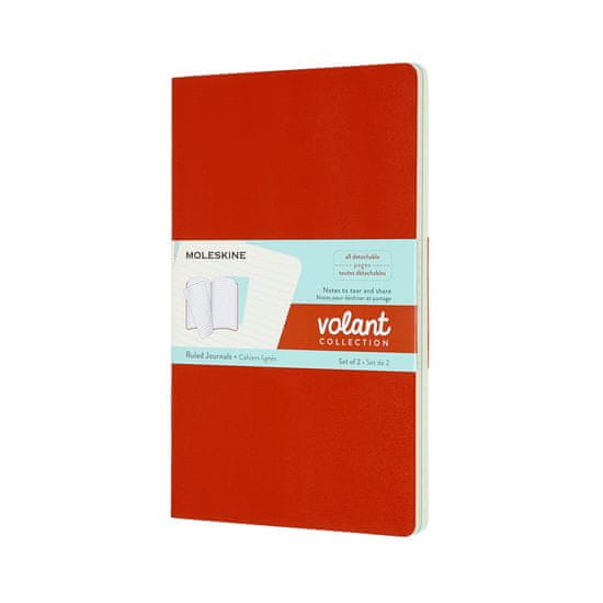 Moleskine Volant Journals beležnici, L, črtni, mehke platnice, modra in