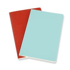 Moleskine Volant Journals beležnici, L, črtni, mehke platnice, modra in rdeča