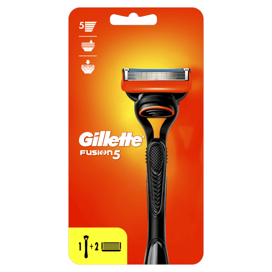 Gillette ročni brivnik Fusion + 2 rezilni glavi