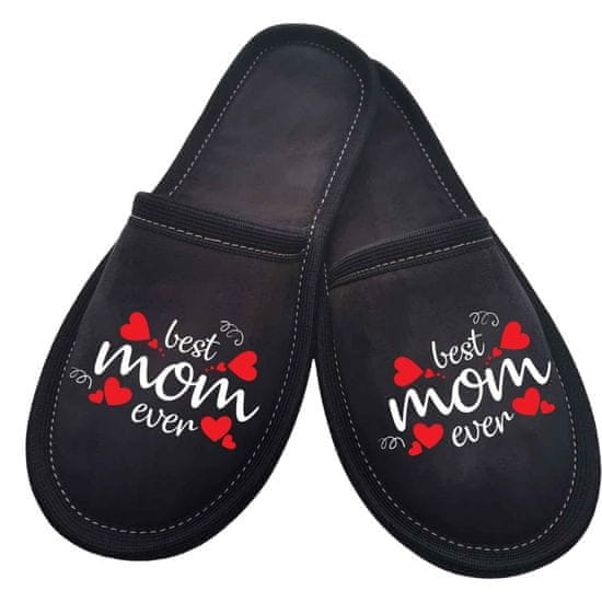 Copa cop Tekstilni hišni copati z napisom Best Mom Ever 41-42