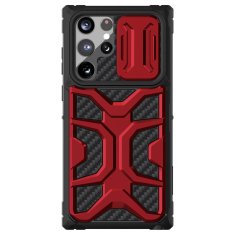 Nillkin adventruer case case za samsung galaxy s22 ultra armored cover s pokrovom za fotoaparat rdeča