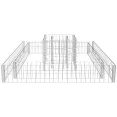 Vidaxl Gabionsko cvetlično korito iz pocinkanega jekla 120x120x20 cm