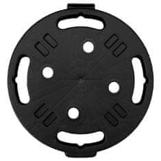 Vidaxl Voziček za rastline s kolesi premer 30 cm črn 170 kg