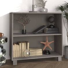 Vidaxl Komoda HAMAR svetlo siva 85x35x80 cm trdna borovina