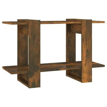 Vidaxl Knjižna omara/pregrada dimljeni hrast 80x30x51 cm