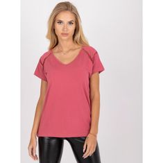 FANCY Ženska bluza s kratkimi rokavi za vsakodnevno nošenje EVERYDAY pink FA-BZ-7237.40P_385738 Univerzalni
