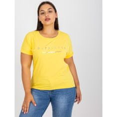 RELEVANCE Ženska asimetrična plus size bombažna majica GREPA yellow RV-TS-7776.02P_387048 Univerzalni