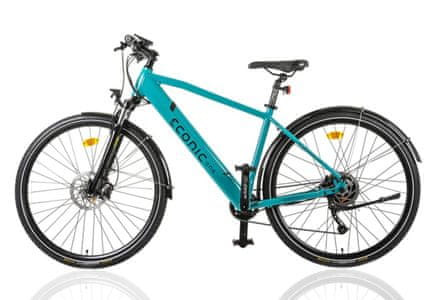 Econic One Urban električno kolo, s prtljažnikom, L, modro