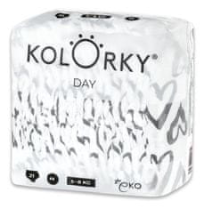 KOLORKY DAY Eko plenice za enkratno uporabo, srce M (5-8 kg) 21 kosov