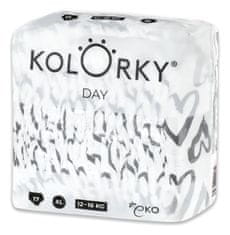 KOLORKY DAY Eko plenice za enkratno uporabo, srce XL (12-16 kg) 17 kosov