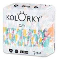 KOLORKY DAY Eko plenice za enkratno uporabo, krtačka XL (12-16 kg) 17 kosov