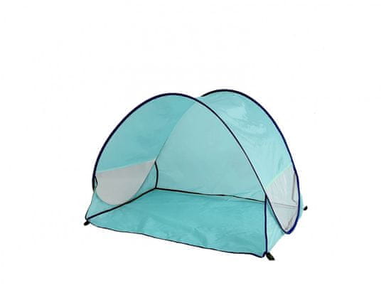 Teddies šotor za plažo, z UV filtrom, 100 x 70 x 80 cm, zložljiv, iz poliestra/kovine, ovalen, moder, v vrečki iz blaga