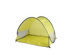 Teddies šotor za plažo, z UV filtrom, 100 x 70 x 80 cm, zložljiv, iz poliestra/kovine, ovalen, rumen, v vrečki iz blaga
