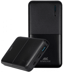 RivaCase VA2531 prenosna baterija, 10000mAh, hitro polnjenje 3.0, črna