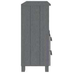 Vidaxl Komoda HAMAR temno siva 85x35x80 cm trdna borovina