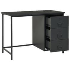 Vidaxl Industrijska pisalna miza s predali antracit 105x52x75 cm jeklo