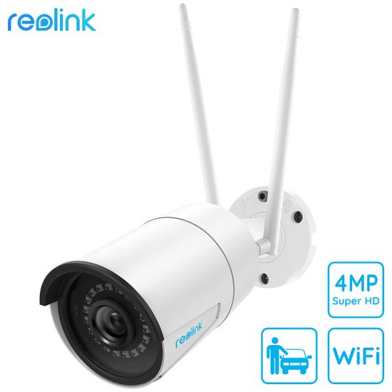 Reolink RLC-410W kamera, WiFi, Super HD 4MP, IR, senzor gibanja, mikrofon, IP66, bela