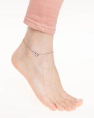 Silvego Srebrna Hester verižica za noge s prepletenimi srčki ZT201131A
