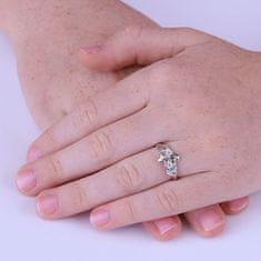 Silvego Odprt srebrn prstan na nogi rože Alisa PRM12185R
