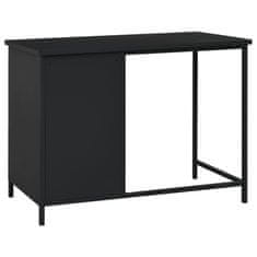 Vidaxl Industrijska pisalna miza s predali črna 105x52x75 cm jeklo