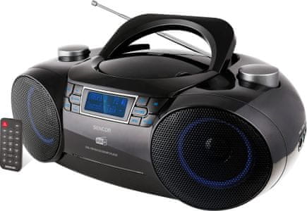 klasični radijski sprejemnik sencor spt 6500 fine sound stereo zvočniki usb vrata bluetooth aux cd pogon nadzor časa spanja na telesu naprave aux v bluetooth fm dab tuner