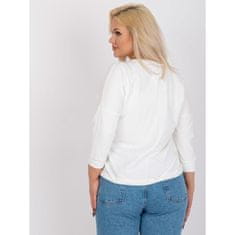 RELEVANCE Ženska bluza z izrezom plus size EDNA ecru RV-BZ-7513.99_384700 Univerzalni