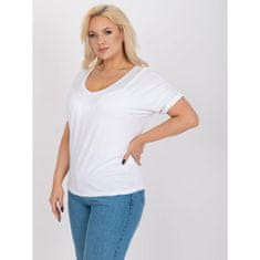 RELEVANCE Ženske bluze z V-izrezom plus size DINA white RV-BZ-7832.57_385379 Univerzalni