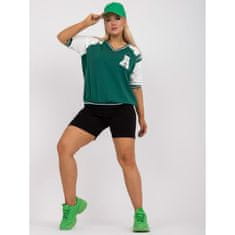 RELEVANCE Ženska plus velikost športna bluza COURTNEY bela in temno zelena RV-BZ-7830.30_386819 Univerzalni