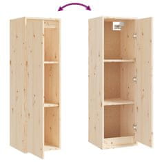 Vidaxl Stenska omarica 2 kosa 30x30x100 cm trdna borovina