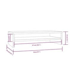 Vidaxl Stojalo za zaslon 50x24x13 cm trdna borovina