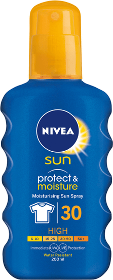 Nivea sprej za sončenje Protect & Moisture OF30, 200 ml