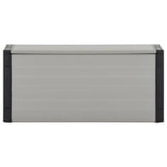 Vidaxl Vrtni koš za odpadke siv 85x34x40 cm
