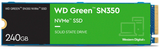 WD SN350 Green SSD disk, 240 GB, M.2 NVMe (WDS240G2G0C) - kot nov