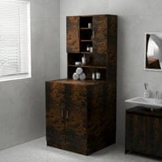 Vidaxl Omara za pralni stroj dimljeni hrast 71x71,5x91,5 cm