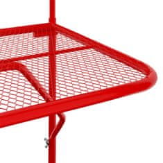 Greatstore Balkonska mizica rdeča 60x40 cm jeklo
