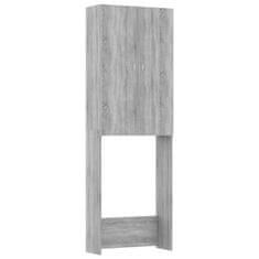 Vidaxl Omara za pralni stroj siva sonoma 64x25,5x190 cm