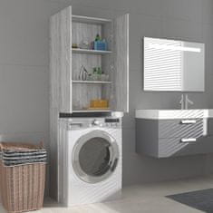 Vidaxl Omara za pralni stroj siva sonoma 64x25,5x190 cm