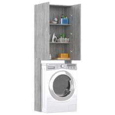 Vidaxl Omara za pralni stroj siva sonoma 64x25,5x190 cm