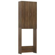 Vidaxl Omara za pralni stroj rjavi hrast 64x25,5x190 cm