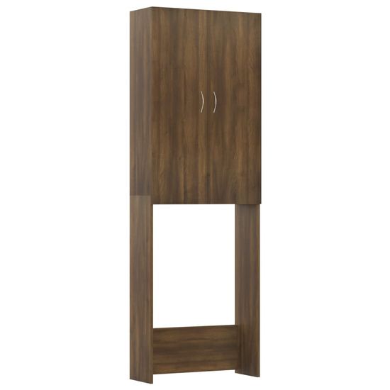 Vidaxl Omara za pralni stroj rjavi hrast 64x25,5x190 cm