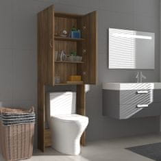 Vidaxl Omara za pralni stroj rjavi hrast 64x25,5x190 cm
