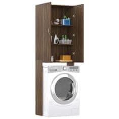 Vidaxl Omara za pralni stroj rjavi hrast 64x25,5x190 cm