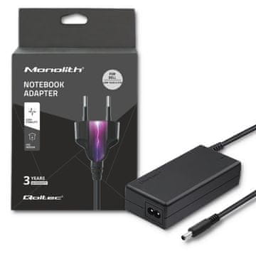 Napajalnik za prenosnik Qoltec Dell 45W | 19,5V | 2,31A | 4,5*3,0+pinski | + napajalni kabel